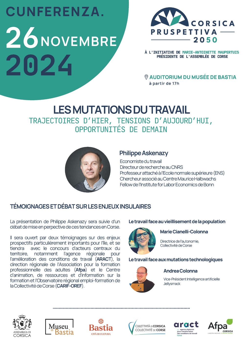 Corsica Pruspettiva 2050 : Une quatrième conférence sur les mutations du travail 