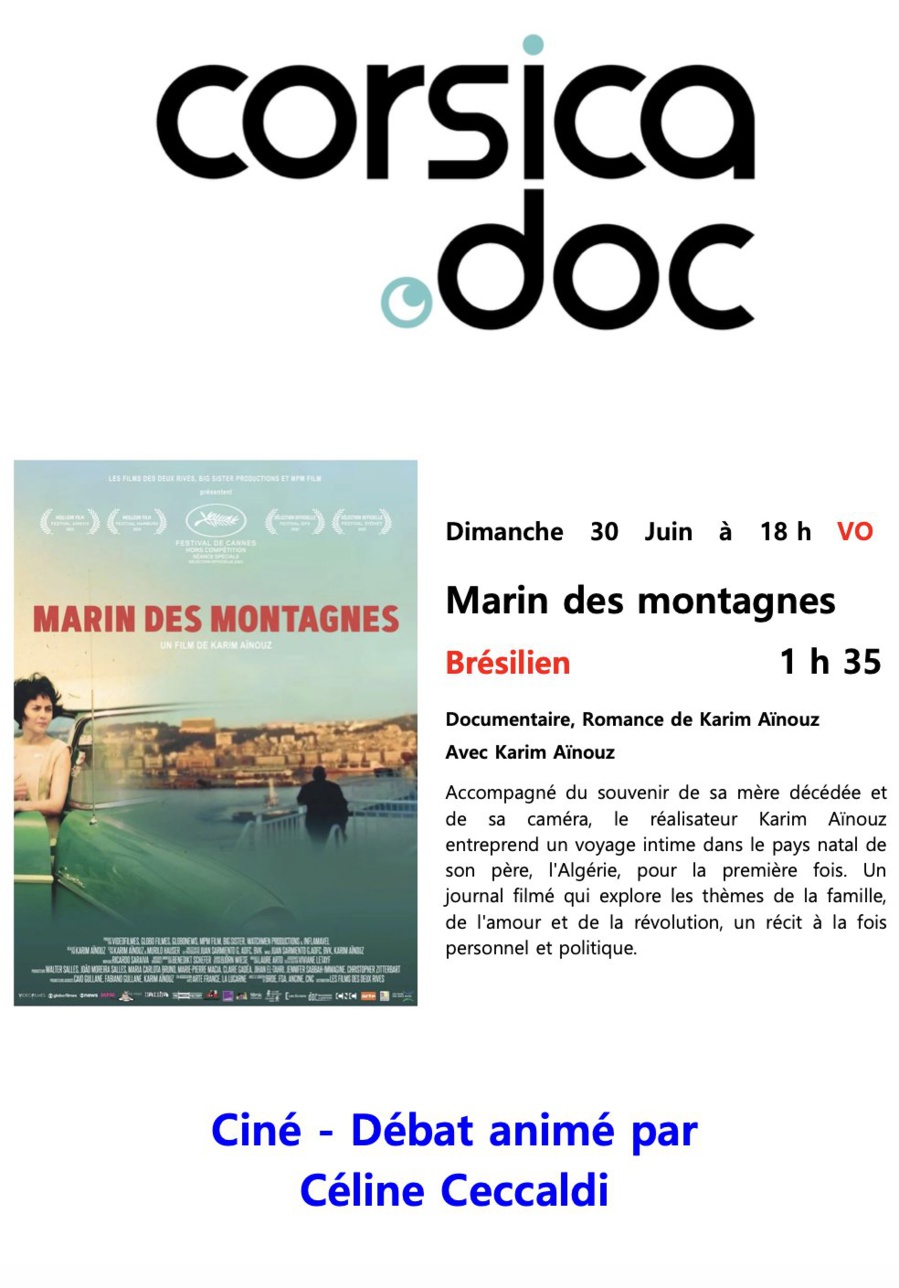 Ciné-Débat proposé par CORSICADOC animé par Céline Ceccaldi / Projection du film documentaire 