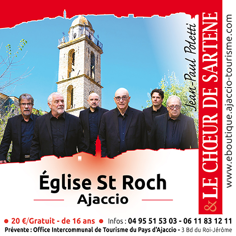 Concert : Jean Paul Poletti et Le Choeur de Sartène - Eglise Saint Roch - Aiacciu