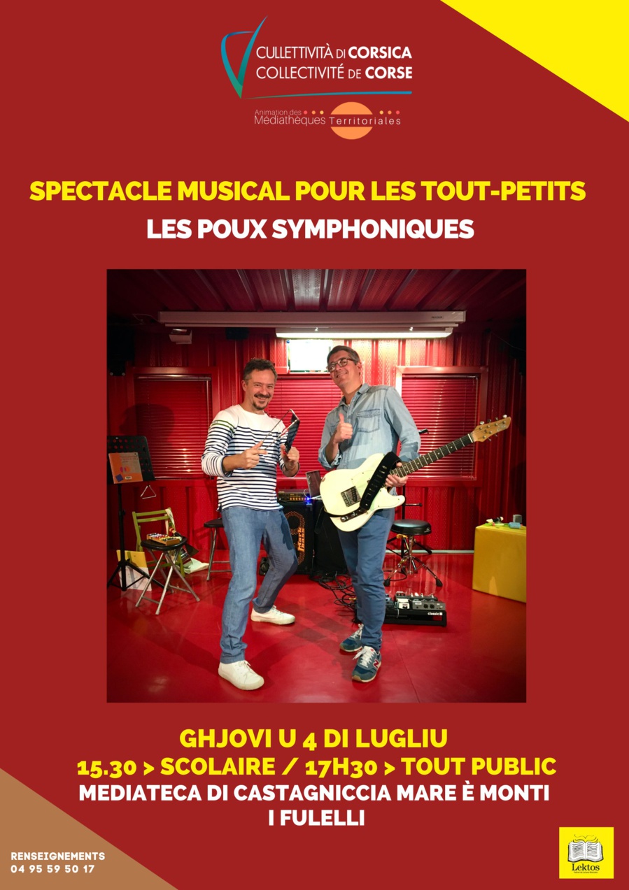 Spectacle de lectures musicales pour les petits : Les poux symphoniques - Médiathèque de Castagniccia Mare è Monti -  I Fulelli