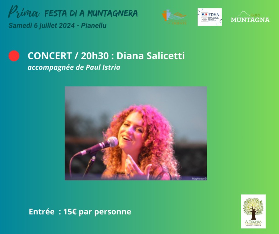 Festa di A Muntagnera / Concert : Diana Salicetti, accompagnée de Paul Istria - Foyer Rural A Teghja - U Pianellu