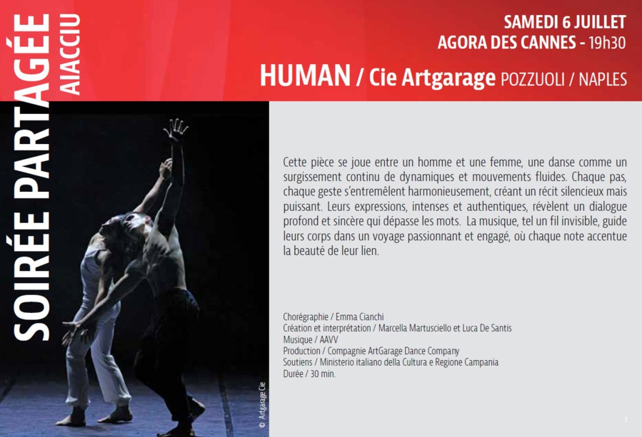 Festival Dissidanse / Danse / Soirée partagée : « Human » par la Cie Artgarage - Agora des Cannes - Aiacciu