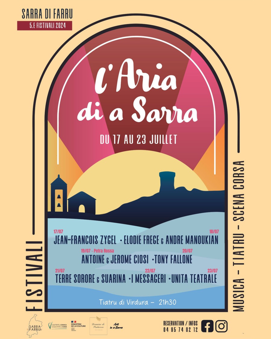 Festival L’Aria di a Sarra : Statinali 2024 / Concert : André Manoukian & Elodie Frégé - Tiatru di virdura - A Sarra di Farru