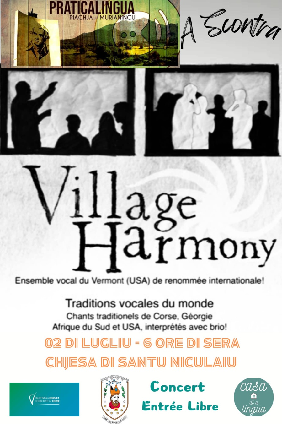 Village harmony : Chants traditionnels de Corse, Géorgie, Afrique du Sud et USA - Église - Santu Niculaiu
