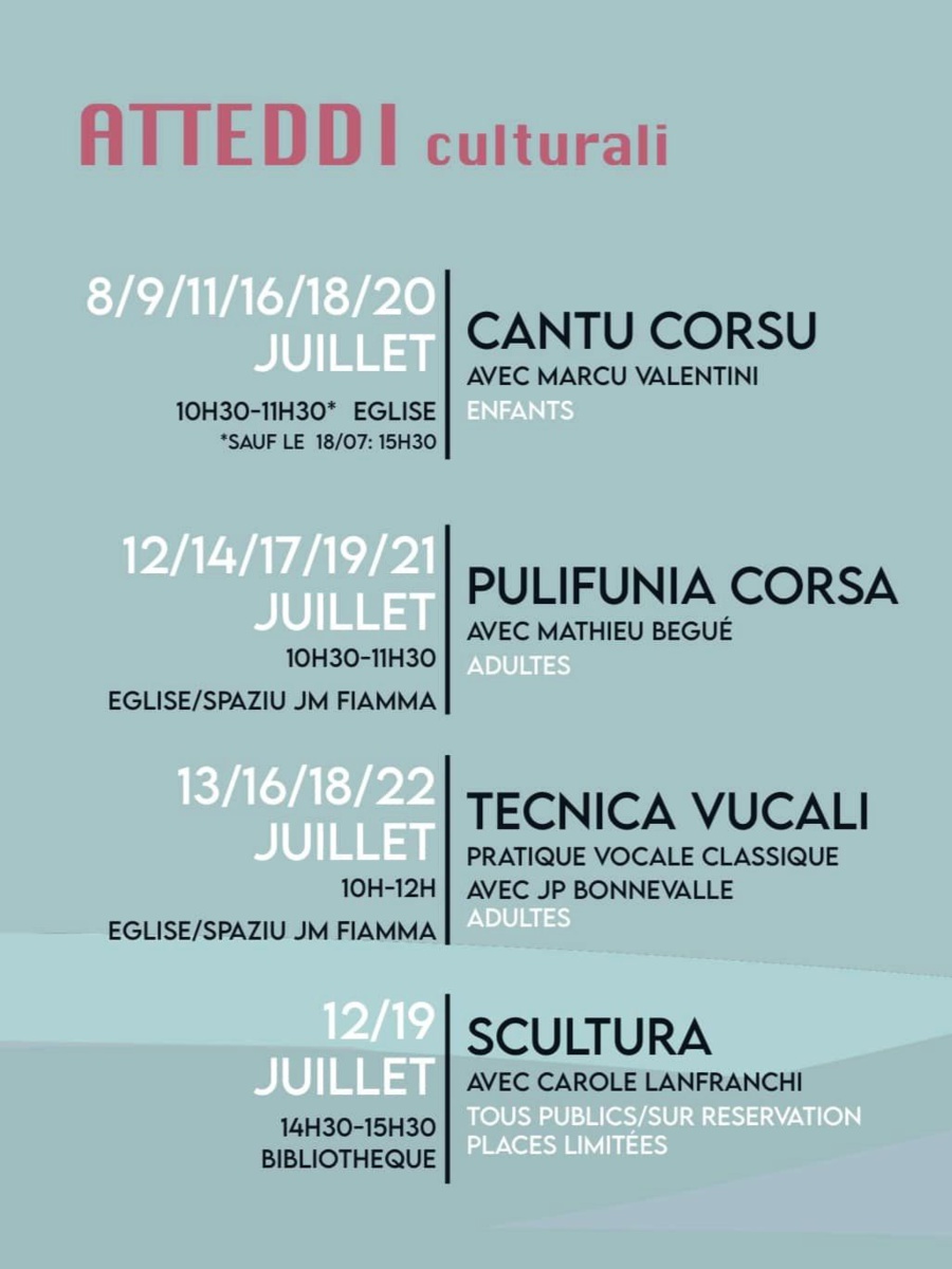 Festival L’Aria di a Sarra : Statinali 2024 / Atteddi culturali : Cantu corsu avec Marcu Valentini - Église - A Sarra di Farru
