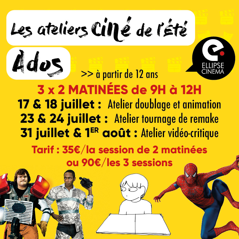 Les ateliers ciné de l'été pour les ados :  doublage et animation - Cinéma Ellipse - Aiacciu