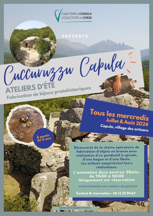 Les ateliers d'été sur les sites archéologiques de Cuccuruzzu-Capula - Livia