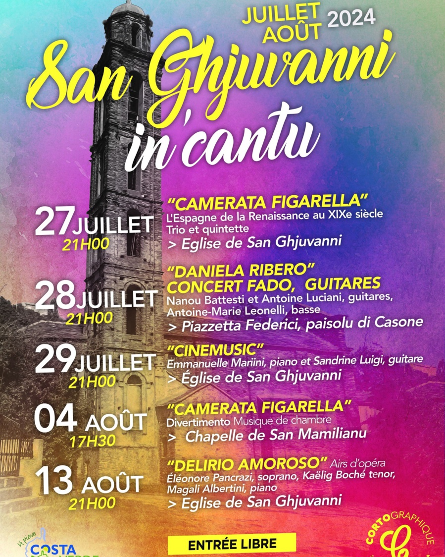 San Ghjuvanni di Muriani in 'cantu : Cinemusic > Emmanuelle Mariini, piano et Sandrine Luigi, guitare  - Eglise de San Ghjuvanni