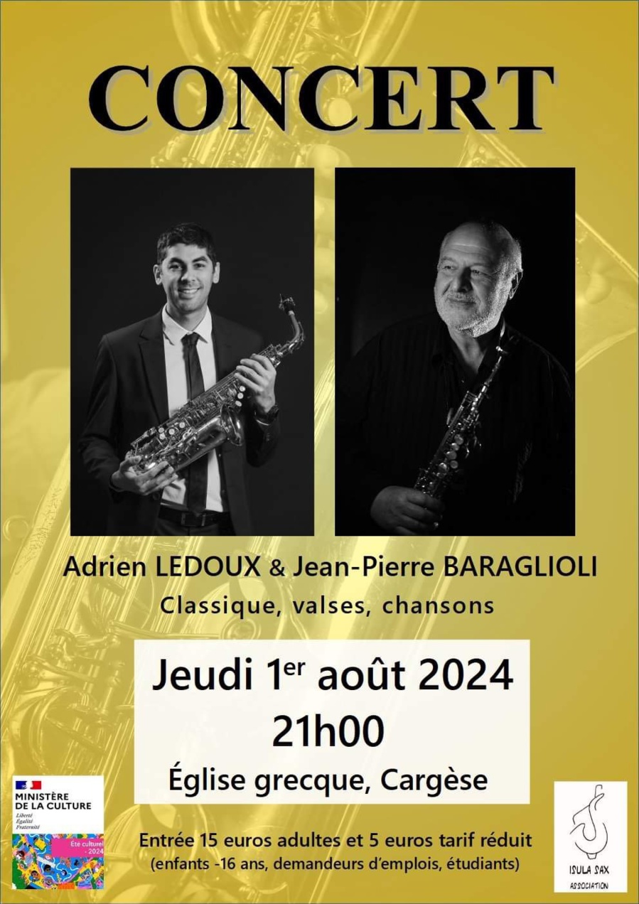 Concert de Adrien Ledoux & Jean-Pierre Baraglioli - Eglise Grecque - Carghjese