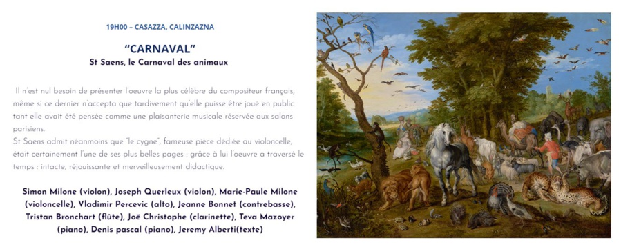 I Scontri di Calinzana 24° Edizione /  “Carnaval” ; St Saens, le Carnaval des animaux - Casazza - Calinzana