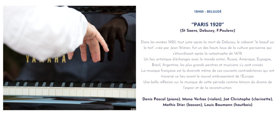 I Scontri di Calinzana 24° Edizione /  “Paris 1920” (St Saens, Debussy, F.Poulenc) - Belgudè