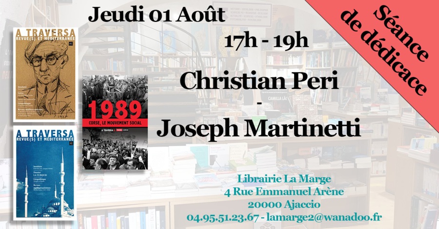 Dédicace de Christian Peri et Joseph Martinetti - Librairie La Marge - Aiacciu