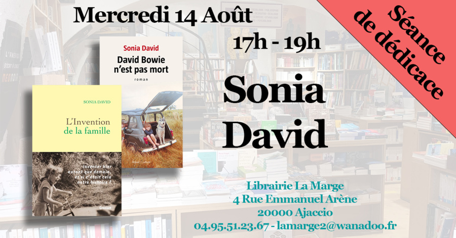 Dédicace de Sonia David - Librairie La Marge - Aiacciu