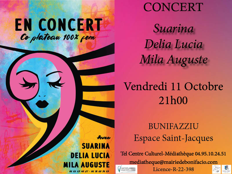 Concert : Groupe Suarina, Delia Lucia et Mila Papi - Espace Saint-Jacques - Bunifaziu