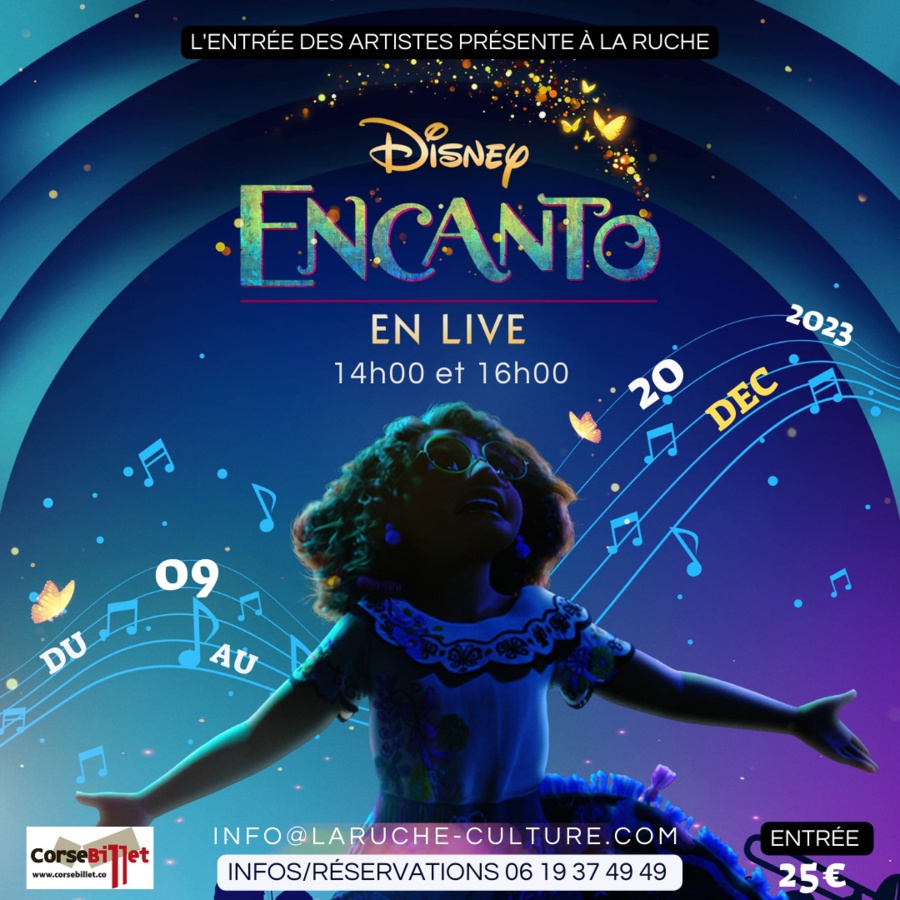 Spectacle : "Encanto" en live - La Ruche Espace Culturel - Mezzavia / Aiacciu | Agenda | a Cultura