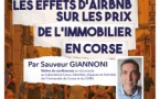 Conférence "Les effets d’Airbnb sur les prix de l’immobilier en Corse" par Sauveur Giannoni - Espace Diamant - Aiacciu