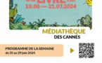 Coloriage de l'affiche de "Partir en Livre" - Médiathèque des Cannes - Aiacciu