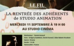 Rentrée des adhérents du Studio animation / Projection du film "Le fil" de Daniel Auteuil  - Studio cinéma - Bastia 