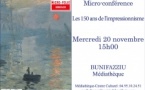 Micro-folie / Micro-Conférence : "Les 150 ans de l’impressionnisme" - Médiathèque - Bunifaziu 