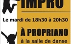 Cours d’improvisation théâtrale adulte avec les "Produtrac" proposés par "Histoire d'être" - Salle de danse à côté du théâtre - Prupià