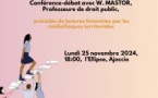 Conférence-débat avec Wanda Mastor, Professeure de droit public, précédée de lectures féministes par les médiathèques territoriales : "L'IVG dans la constitution et après ?" - Cinéma Ellipse - Aiacciu