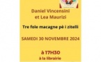 Rencontre / Dédicace de Daniel Vincensini et Léa Maurizi autour de leur ouvrage "Tre fole macagne pè i zitelli" - Librairie Alma - Bastia 