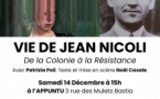 "Vie de Jean Nicoli de la Colonie à la Résistance" avec Patrizia Poli, texte et mise en scène Noël Casale - L’Appuntu / FALEP - Bastia