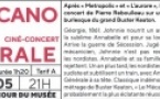 Ciné-Concert  : "Le Mécano de la Générale"  - Cour du Musée de Bastia