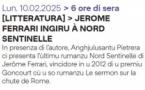 Littérature : Jérôme Ferrari ingiru à "Nord sentinelle" - Casa di e lingue - Bastia