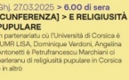 Conférence "E religiusità pupulare" en partenariat avec l'UMR Lisa - Casa di e lingue - Bastia