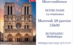 Micro-folie / Micro-Conférence : "Notre Dame , la renaissance" - Médiathèque - Bunifaziu 