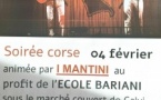 Soirée corse animée par I Mantini au profit de l'école Bariani - Salle communale « Micro-Folie » - Calvi