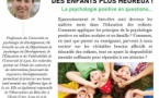 Conférence "Des enfants plus heureux" par la professeure de psychologie Rebecca Shankland - Parc Galea - Tagliu è Isulacciu