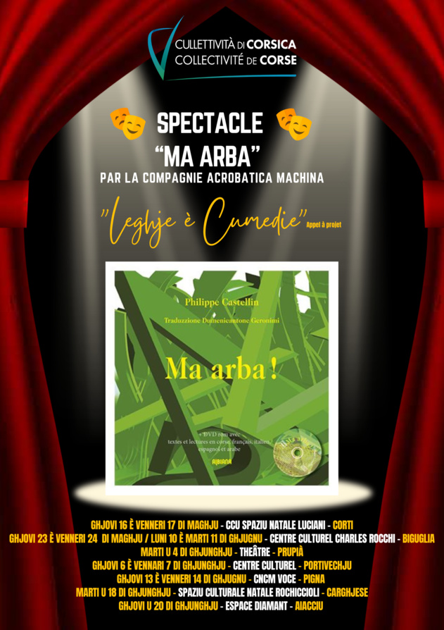Retour en images : Spectacle "Ma Arba !" par La Cie Acrobatica Machina dans le cadre du Prix LEGHJE-ELEGHJE et suite à l’appel à projets « LEGHJE E CUMEDIE » 