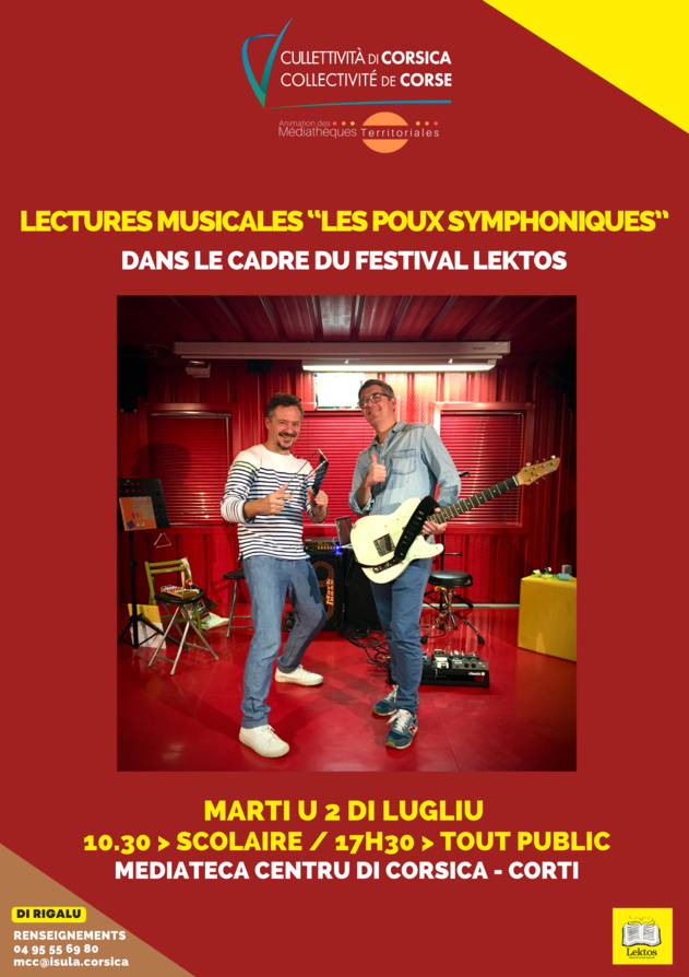 Lectures musicales : “Les poux symphoniques” dans le cadre du festival Lektos - Mediateca Centru di corsica - Corti