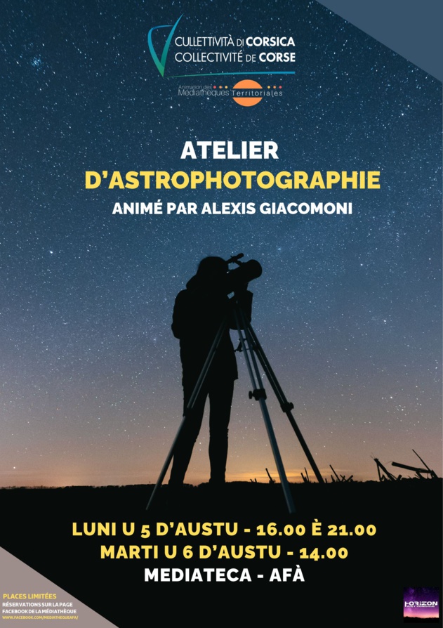 Ateliers d’astrophotographie animé par Alexis Giacomoni - Médiathèque - Afà