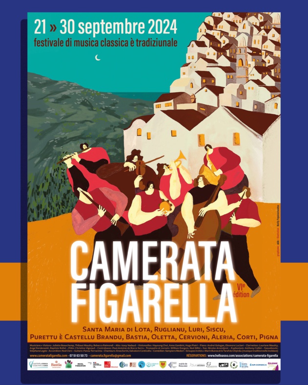 6ème édition du Festival de musique classique et traditionnelle de la Camerata Figarella - Santa Maria di Lota / Ruglianu / Luri / Siscu /  Purettu è Castellu Brandu / Bastia / Oletta / Cervioni / Aleria / Corti / Pigna 