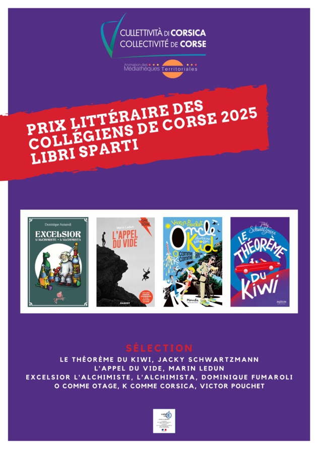 Prix littéraire des collégiens de Corse "Libri Sparti" - Année scolaire 2024/2025