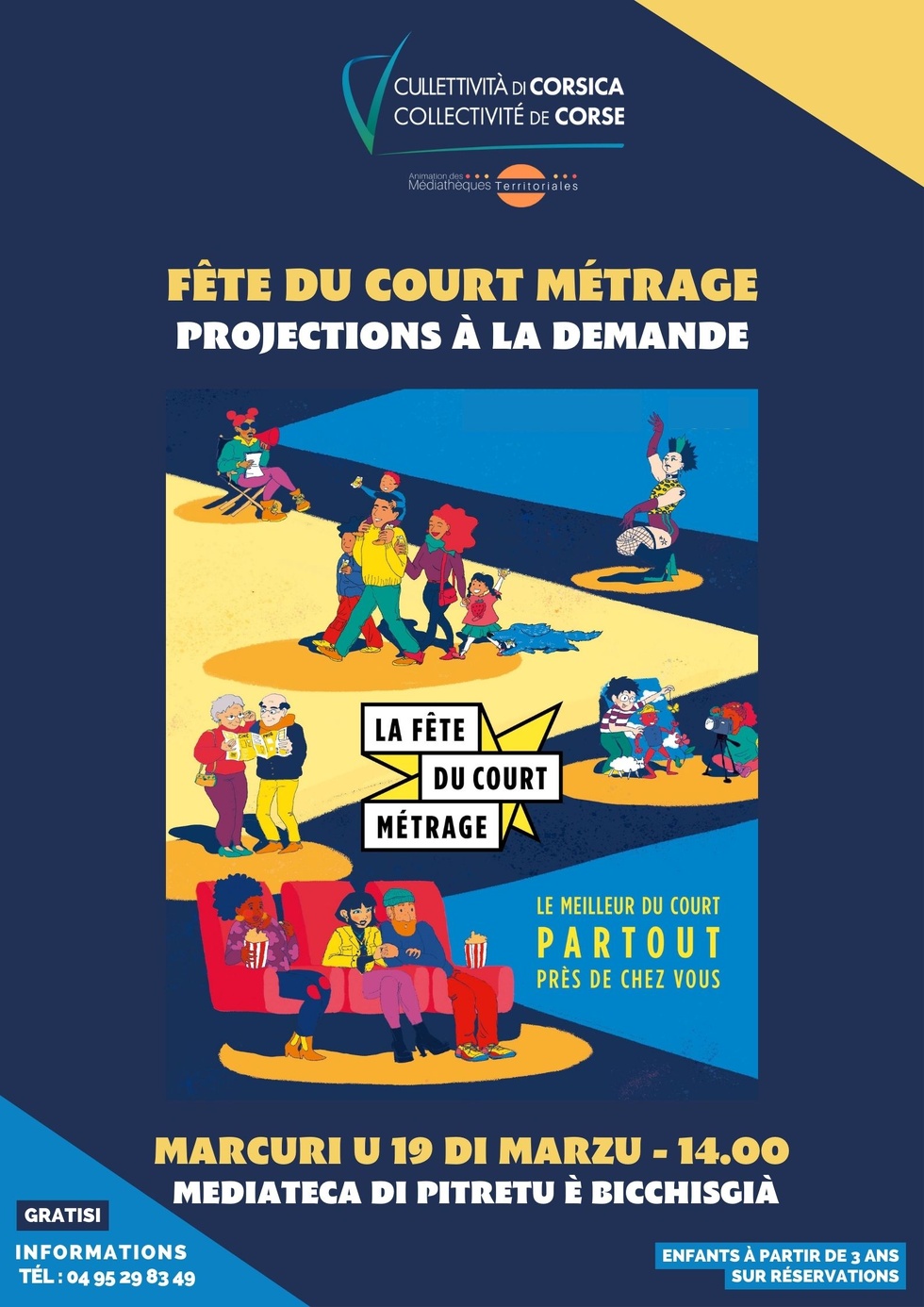 Fête du Court Métrage : Projections à la demande  - Médiathèque - Pitretu è Bicchisgià