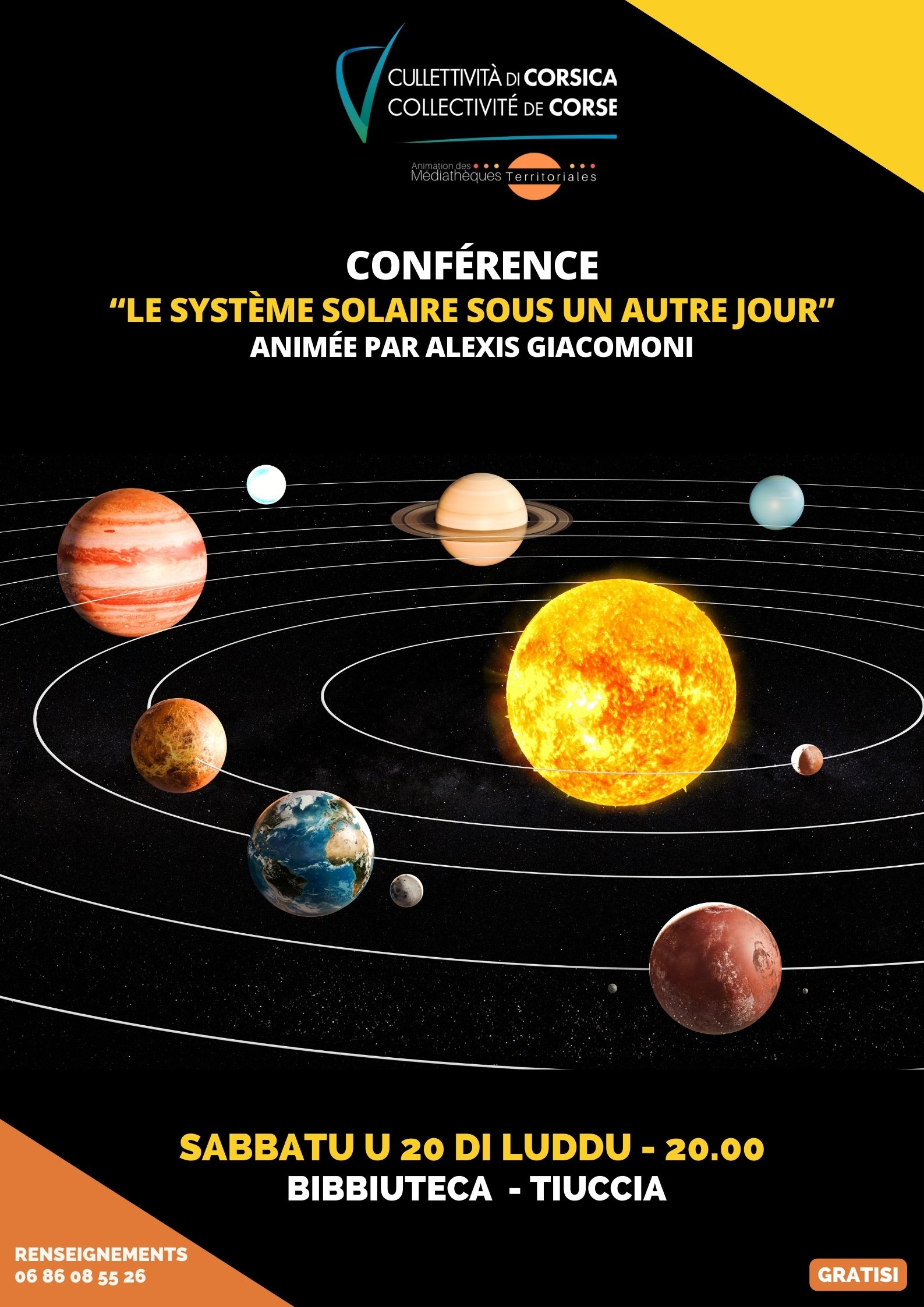 "Le système solaire sous un autre jour" animée par Alexis Giacomoni - Bibbiuteca di Tiuccia