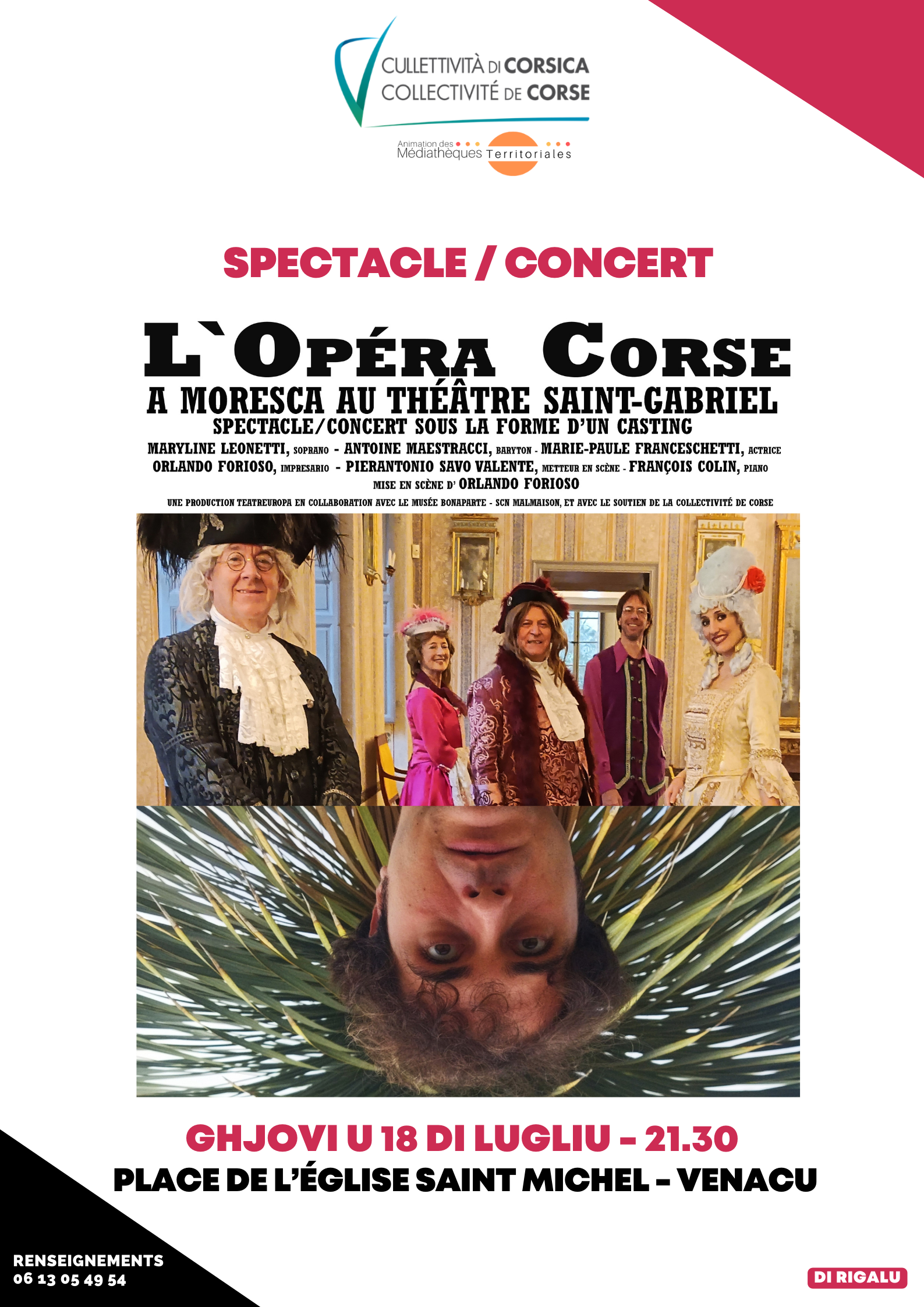 Spectacle / Concert : "L'Opéra Corse" mis en scène d’Orlando Furioso - Place de l’église Saint Michel - Venacu