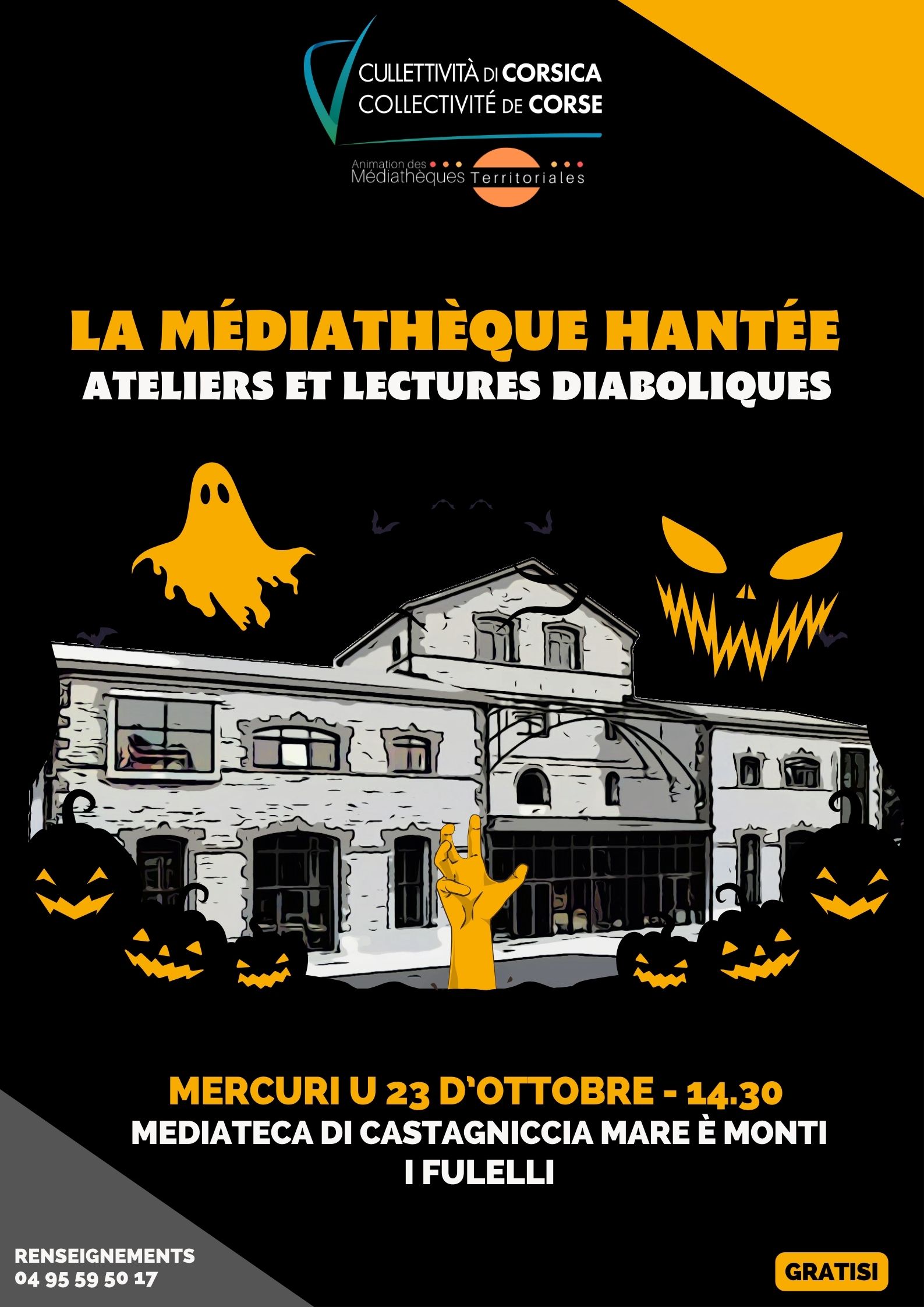 La médiathèque hantée : Ateliers et lectures diaboliques  - Médiathèque de Castagniccia Mare è Monti - I Fulelli