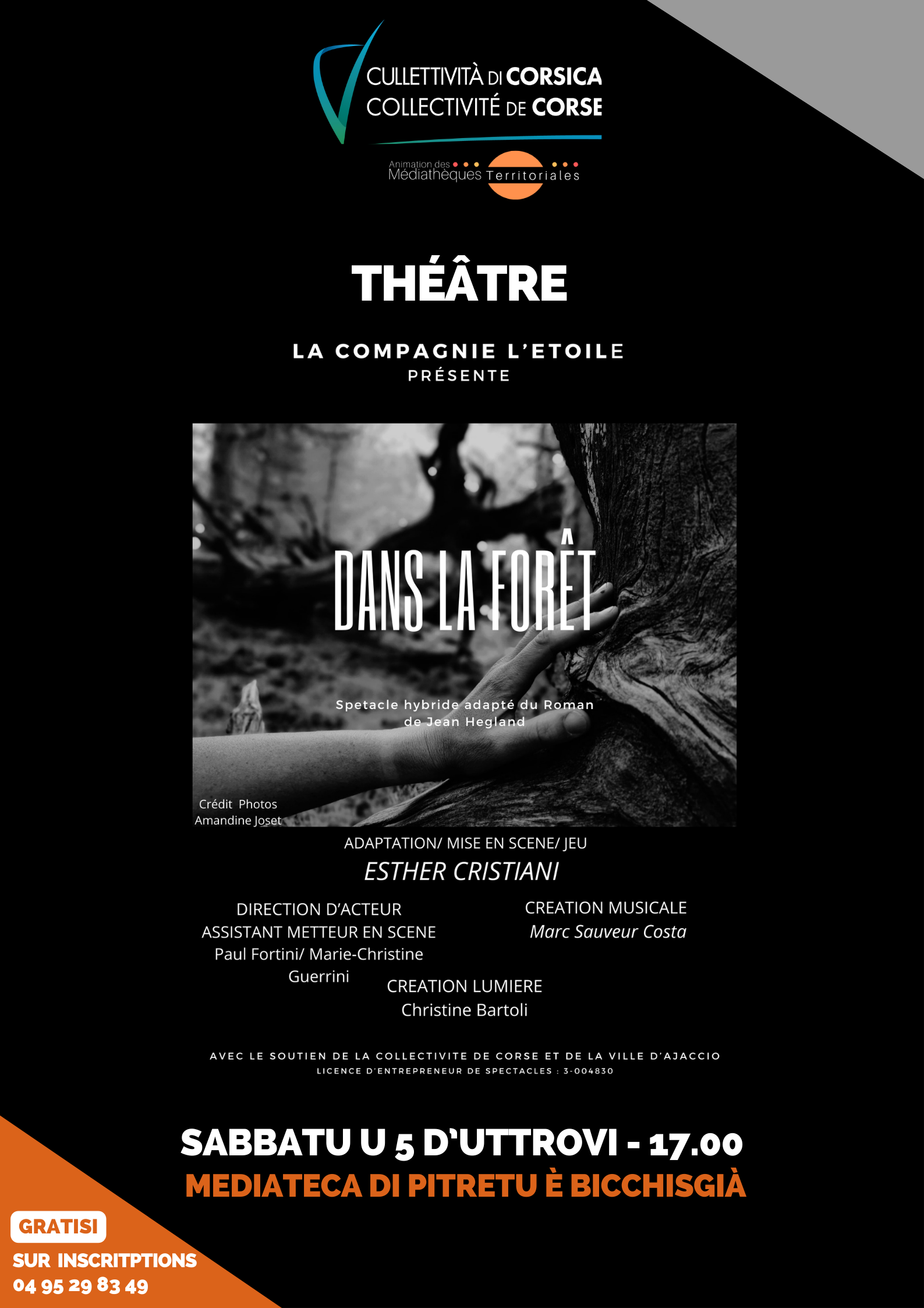 Spectacle « Dans la forêt » par la Cie l'étoile - Mediateca di Pitretu è Bicchisgià