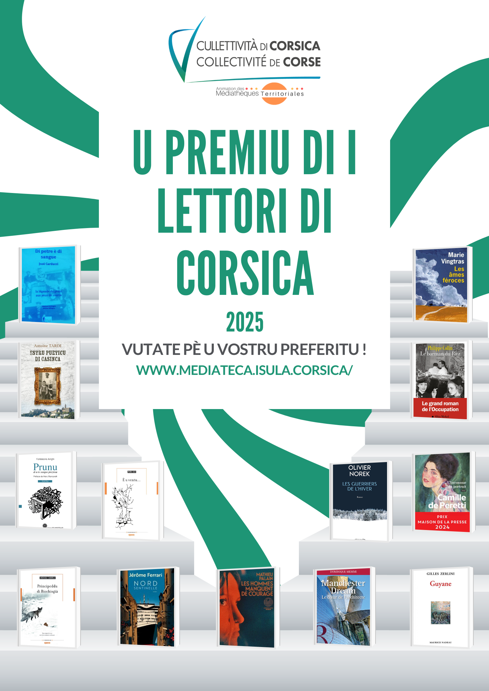 PREMIU DI I LETTORI DI CORSICA 2025 / VOTEZ POUR VOTRE LIVRE PRÉFÉRÉ JUSQU’AU 30 JUIN !