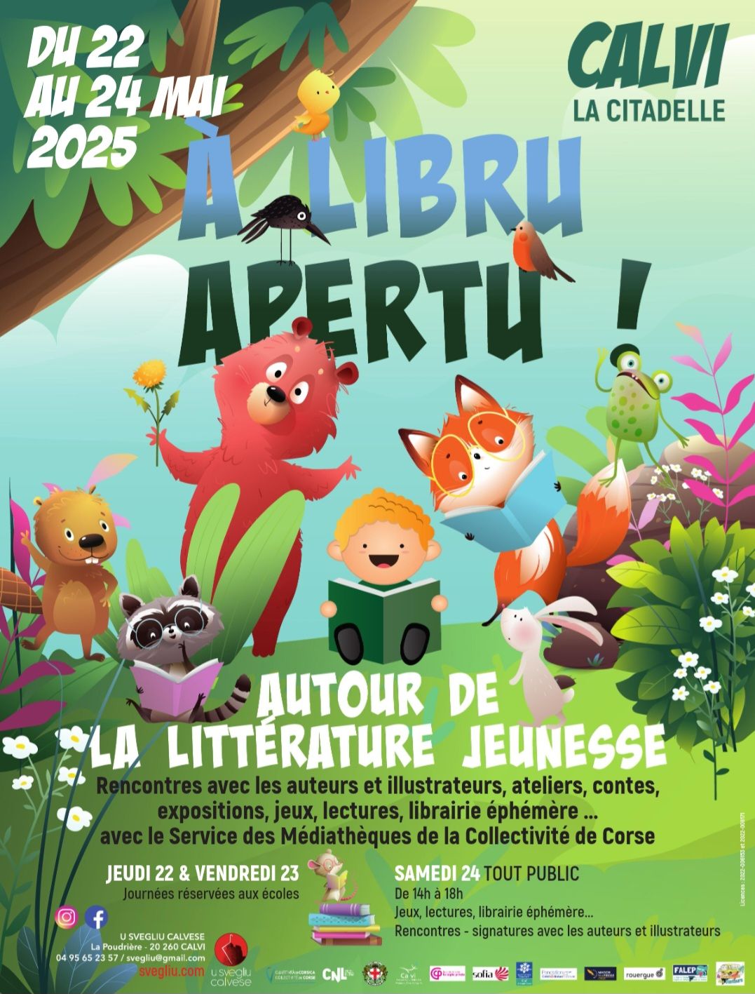 Rencontres autour de la littérature jeunesse "À libru apertu" avec le Service des Médiathèques de la Collectivité de Corse - La Citadelle - Calvi