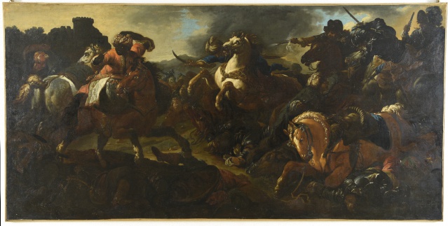 Scène de bataille - entourage Mercanti Scène de bataille - entourage Mercanti