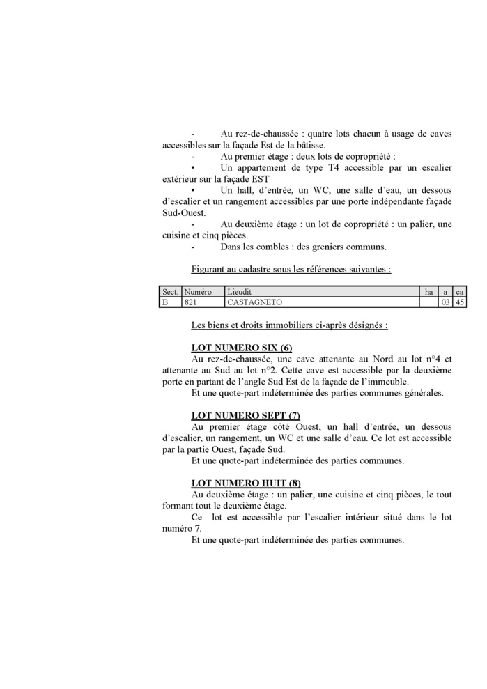 Avis de création de titre de propriété - Commune de San Martinu di Lota (Cismonte)