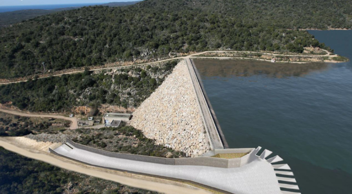 Rehausse du plan d’eau du barrage de Talza, visite de chantier