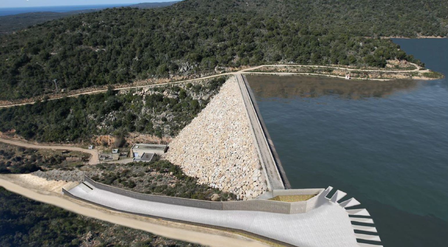 Rialzu di u pianu d’acqua di u matrali di Talza, visita di u cantieru 