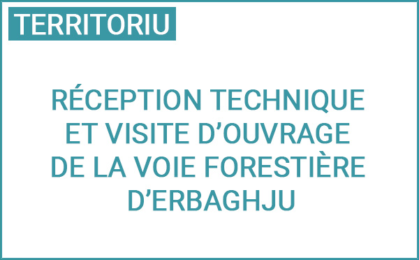 Réception technique et visite d’ouvrage de la voie forestière d’Erbaghju